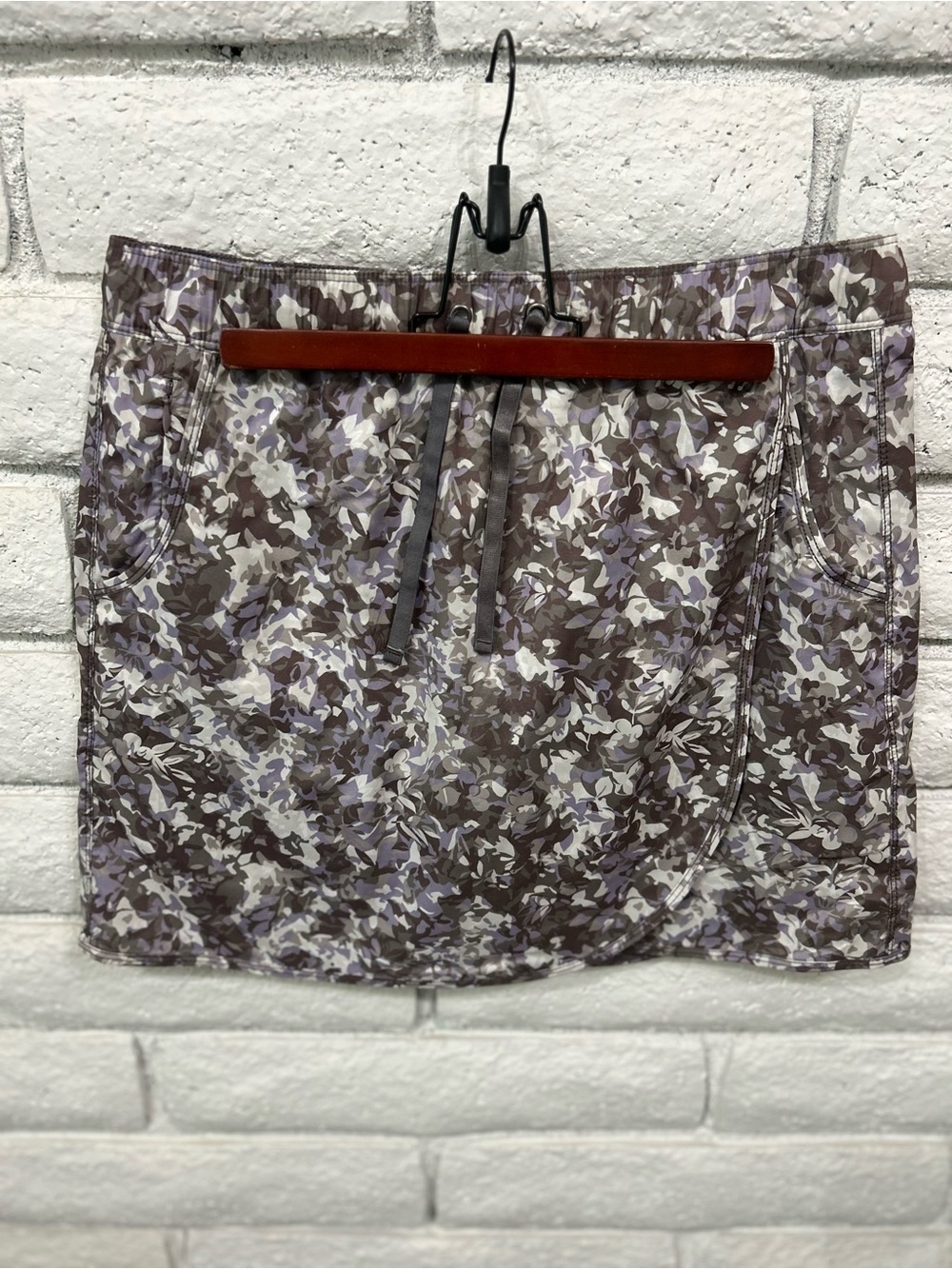 North River Outfitters Skort Womens Purple Brown White Floral Athletic Skirt NWT